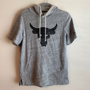 Under Armour Sweatshirt Men’s Size S Gray Pullover Hoodie short sleeve